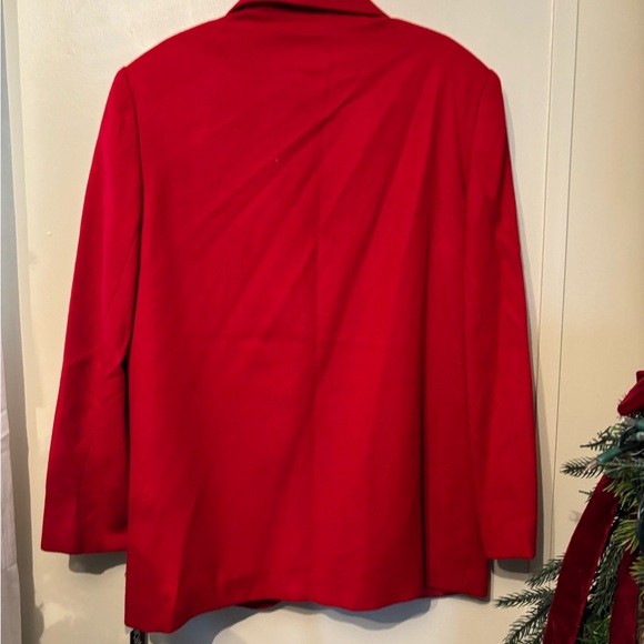 NWT 100 % Wool Sag Harbor Women's Red Blazer - Picture 2 of 6